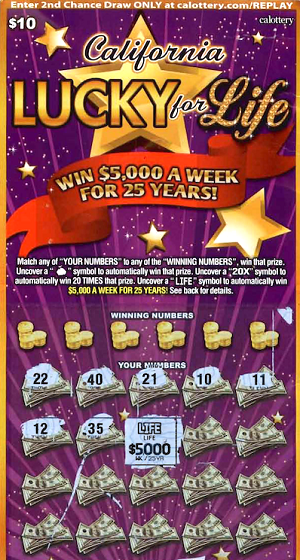 california lottery life lotto