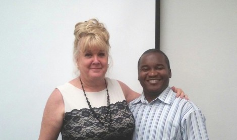 Lionnel with Cindy at the OC Speakers Bureau, September 2014.