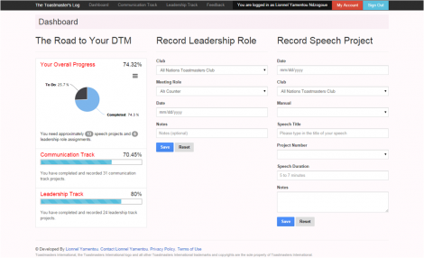 mytlog dashboard