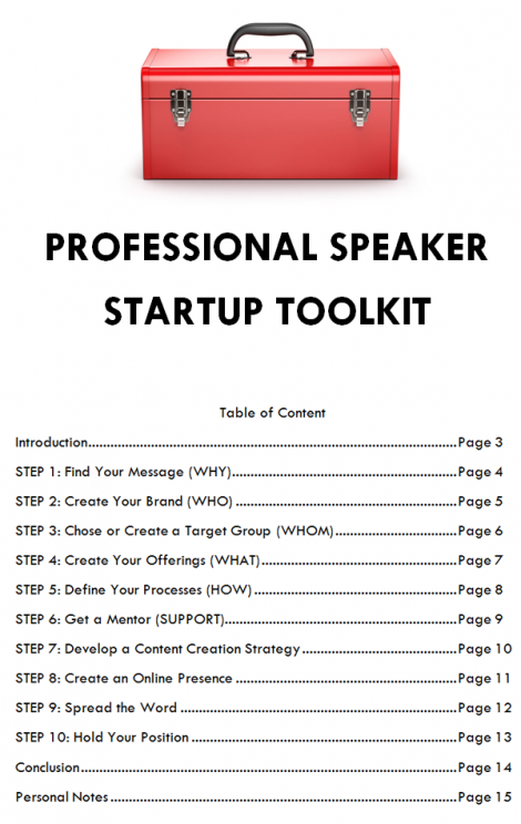 Professional Speaker Startup Kit