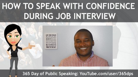 how to speak with confidence during job interview